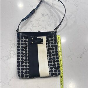 Kate Spade black and Cream Patterned Crossbody Bag